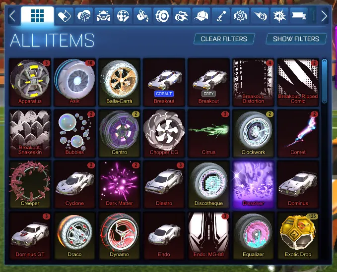 STOCK934 //Fennec + 30+ Cars + 350+ Chests + Aftershock Breakout Cyclones (K)