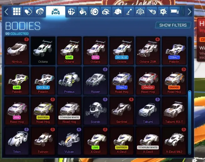 RL762 //Dominus, Endo, Scarab, Full Painted Octane Collection, 130 Exotic Chests, Rare Bodies & Wheels, Heatwave, Hexed, (K)