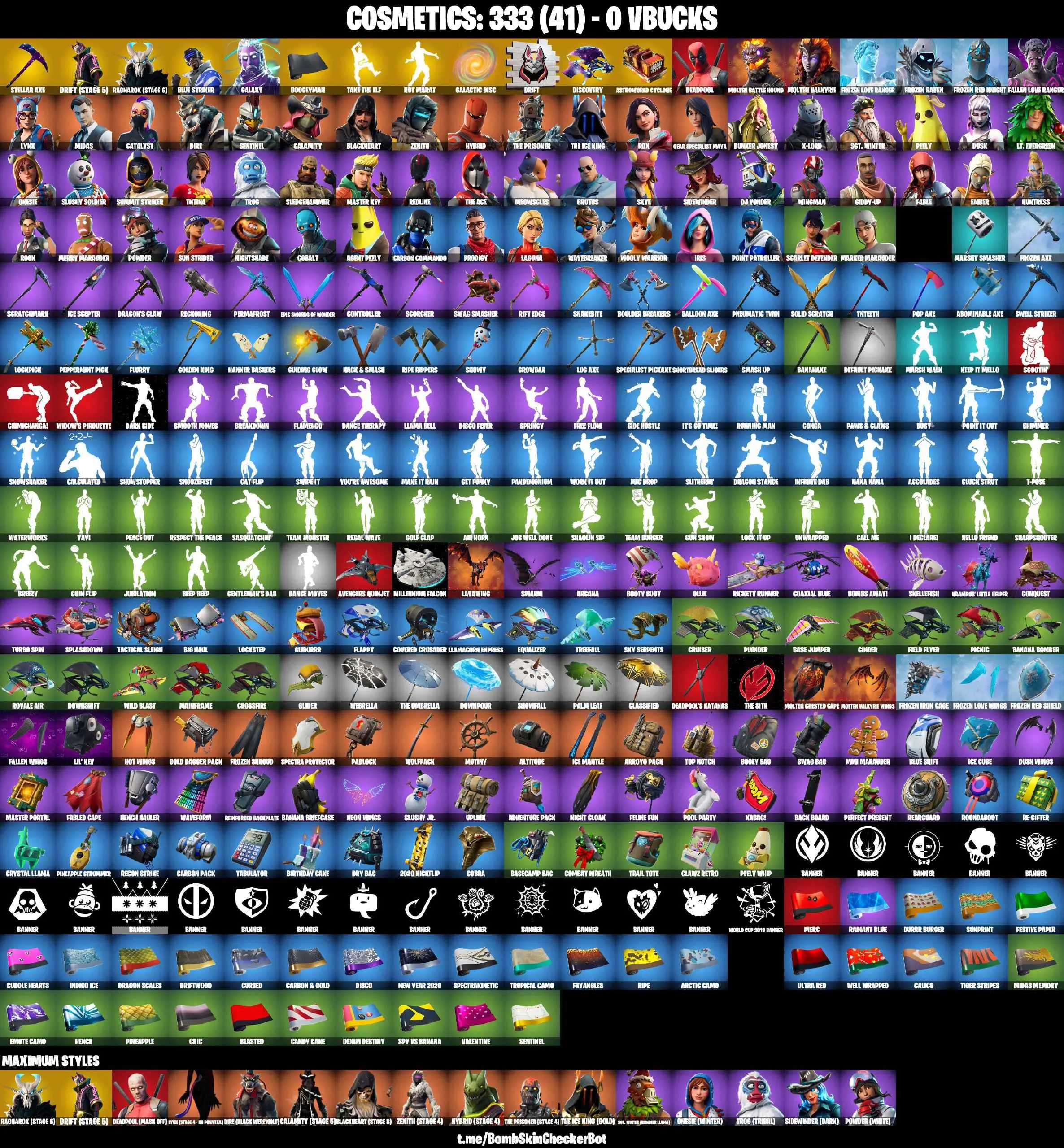 ❤️66 SKINS❤️GALAXY❤️MAYA❤️ROOK❤️ONESIE(MAX)❤️AGENT PEELY❤️DRIFT(STAGE 5)❤️RAGNAROK(STAGE 6)❤️LYNX(STAGE 4)❤️CALAMITY(STAGE 5)❤️MARKED MARAUDER❤️SCARLET DEFENDER❤️ASTROWORLD CYCLONE❤️PEPPERMINT PICK❤️TAKE THE ELF❤️CAN PLAY ON PSN❤️XBOX❤️PC❤️NINTENDO❤️MOBILE❤️