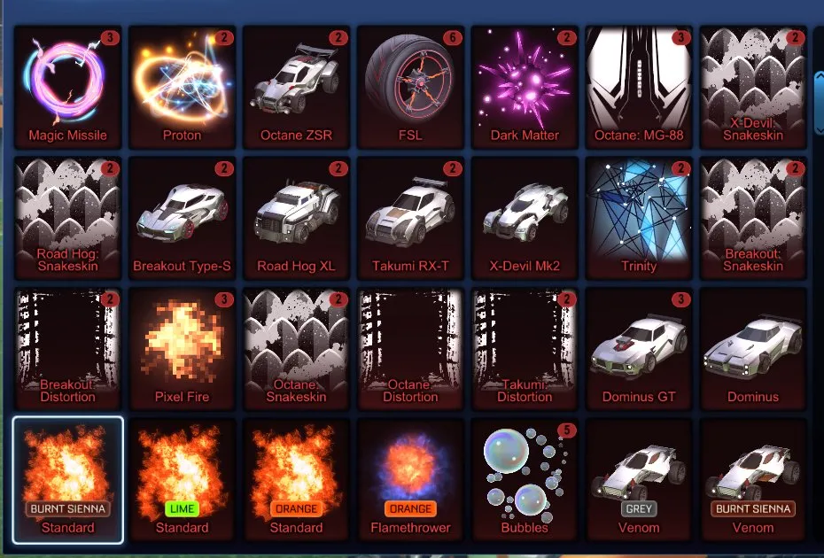 STOCK774 //Fennec & Dominus Mainframe, Dueling Dragons, 20+ Black Market Decals, Painted Cars & Wheels (K)