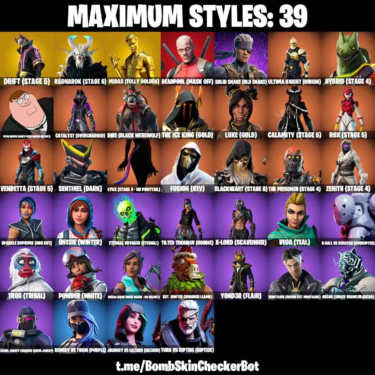 ❤️114 SKINS❤️TAKE THE L❤️MAKO❤️OG STW❤️JOLTARA❤️CATALYST(MAX)❤️ORANGE JUSTICE❤️MAYA❤️JULES❤️ROOK❤️ONESIE(MAX)❤️ZOEY❤️SUMMITSEEKER EVIE❤️HOPE❤️AGENT PEELY❤️RUST BUCKET❤️PEPPERMINT PICK❤️CAN PLAY ON PSN❤️XBOX❤️PC❤️NINTENDO❤️MOBILE❤️3950 VBUCKS❤️