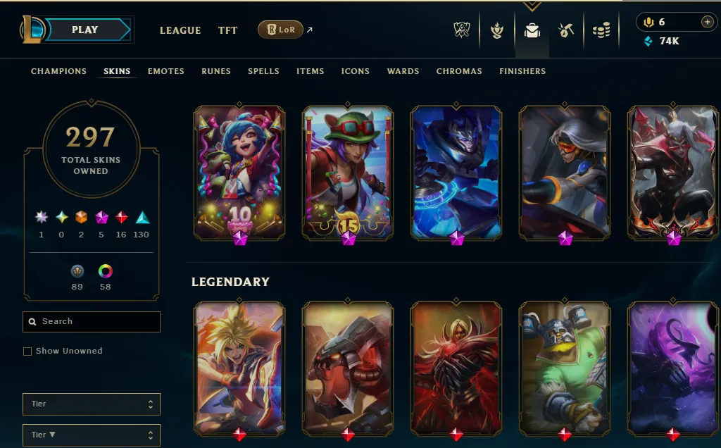 👑(EUW) PLATINUM IV (HIGH ELO) 🚀297 SKIN , KAI'SA UZI