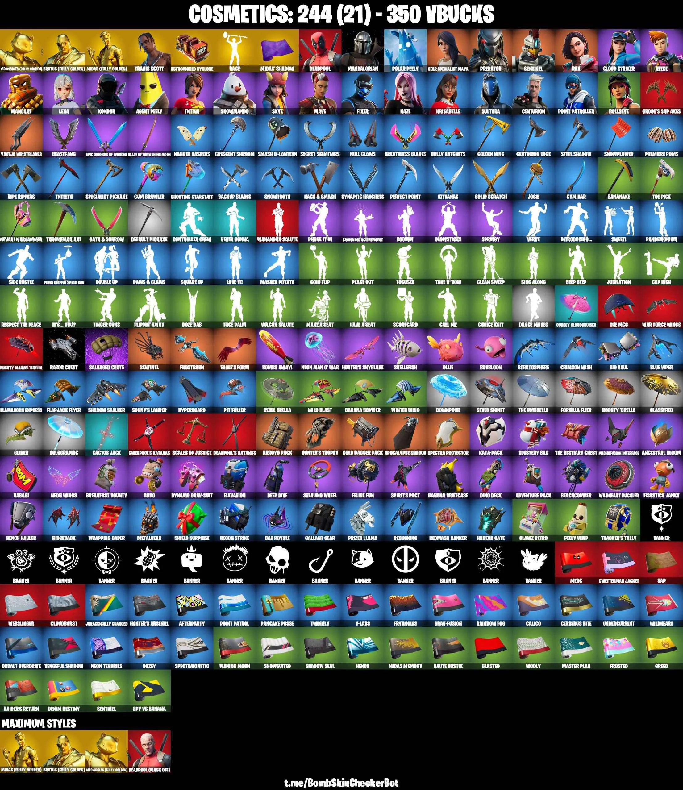 ❤️28 SKINS❤️TRAVIS SCOTT❤️MANDALORIAN❤️GOLDEN MIDAS❤️PREDATOR❤️MAYA❤️BULLSEYE❤️AGENT PEELY❤️SKYE❤️CAN PLAY ON PSN❤️XBOX❤️PC❤️NINTENDO❤️MOBILE❤️350 VBUCKS❤️FULL EMAIL ACCESS❤️