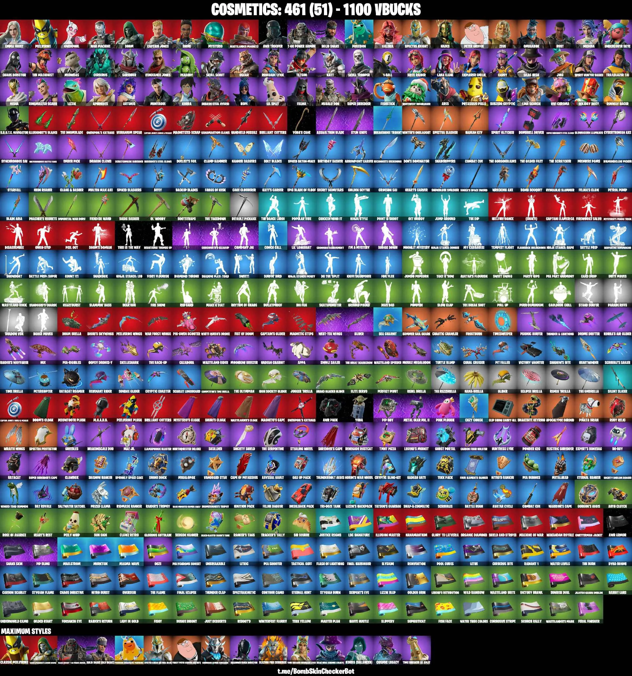 ❤️67 SKINS❤️GET GRIDDY❤️SKULL TROOPER❤️AWR TROOPER❤️ARTEMIS❤️POTASSIUS PEELS❤️LANA LLANE❤️BRITE RAIDER❤️NISHA❤️OSCAR❤️MEDUSA❤️APHRODITE❤️PEELVERINE(MAX)❤️CAN PLAY ON PSN❤️XBOX❤️PC❤️NINTENDO❤️MOBILE❤️1100 VBUCKS❤️FULL EMAIL ACCESS❤️