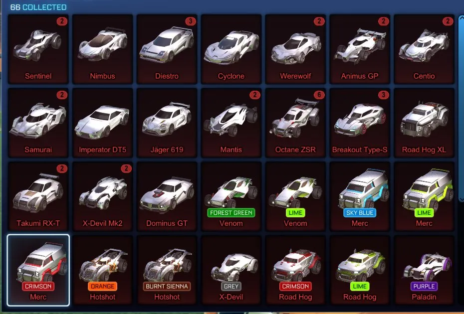STOCK767 //Samurai Imperator Dominus GT Painted Merc Venom Black Market Goal Explosions Massive Inventory (K)