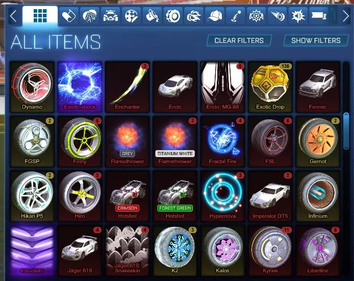 STOCK609 //Fennec Endo Inventory with 135 Exotic Drops, Painted Merc and Road Hog, Titanium White Flamethrower (K)