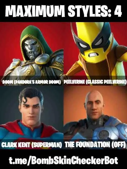 ❤️36 SKINS❤️SPIDER-MAN❤️CLARK KENT(SUPERMAN)❤️EVIE❤️SNAP❤️BYTES❤️PEELVERINE(MAX)❤️THE FOUNDATION(MAX)❤️POLAR PEELY❤️KYMERA❤️RONIN❤️CAN PLAY ON PSN❤️XBOX❤️PC❤️NINTENDO❤️MOBILE❤️1450 VBUCKS❤️FULL EMAIL ACCESS❤️