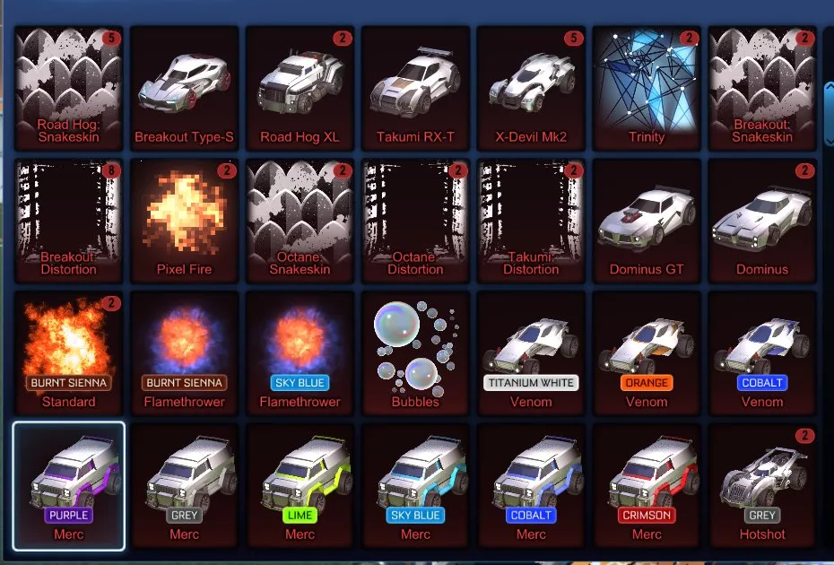 STOCK674 //Fennec, Titanium White Venom Set, 35+ Cars, 35+ Black Markets, Painted Mercs, Huge Import (K)
