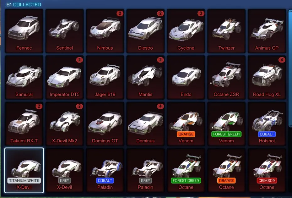 STOCK751 //Black Standard Boost, Fennec, Titanium White X-Devil, 25+ Black Market Decals, 60+ Painted Cars (K)