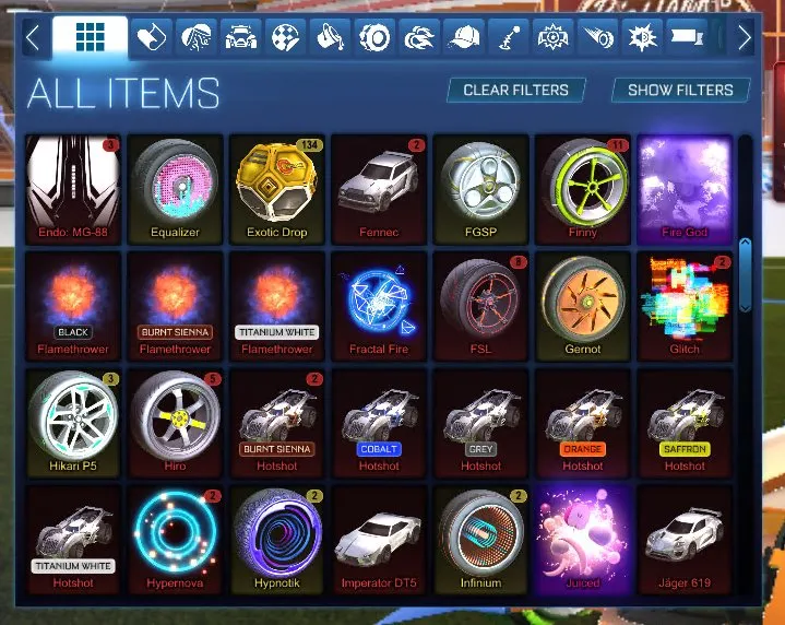 STOCK626 //Fennec, Fire God, 130+ Exotic Drops, Painted Cars, Black Market Boosts (K)