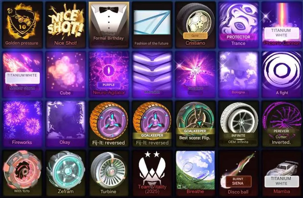 RL979 //Fennec Titanium White, Mamba Titanium White, Black Markets, Event Decals, Goal Explosions (K)