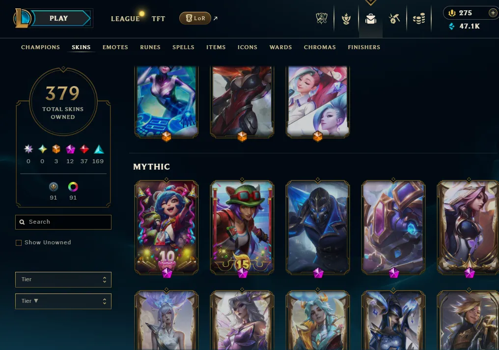 👑(EUW) PLATINUM I (80% WR, SUPER HIGH ELO) 🚀379 SKIN