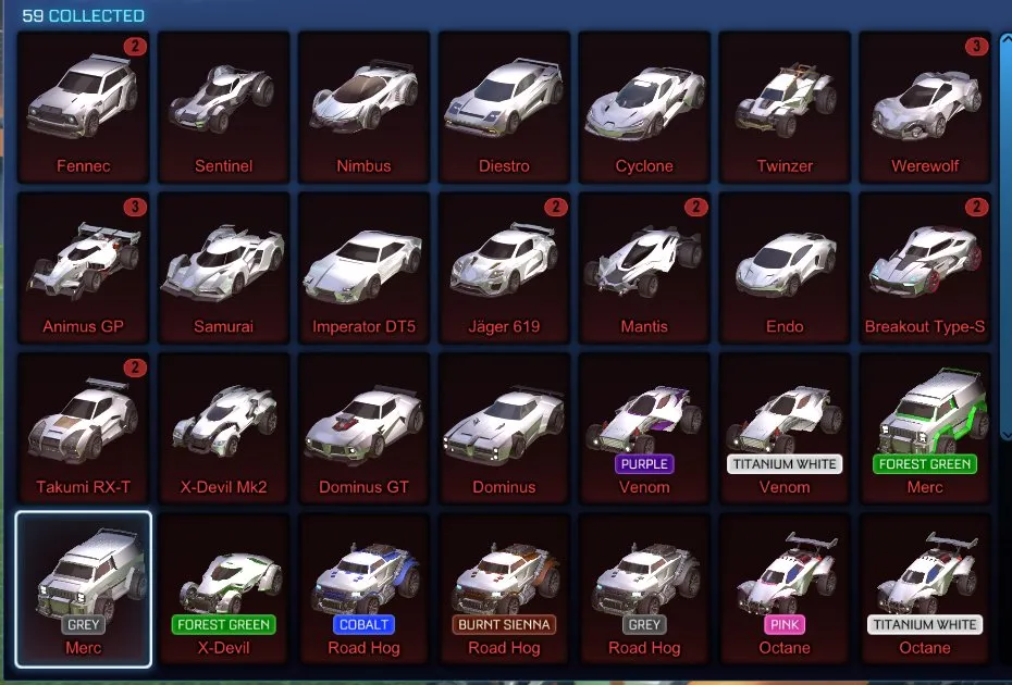 STOCK842 //TW Octane, TW Fennec, 30+ Cars, 30 Black Markets, Painted Standards, Massive Item Collection (K)