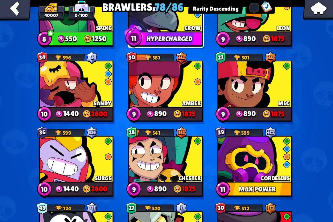 🏆40.007 TROPHY🏆 78 BRAWLERS ⭐ 88 SKINS