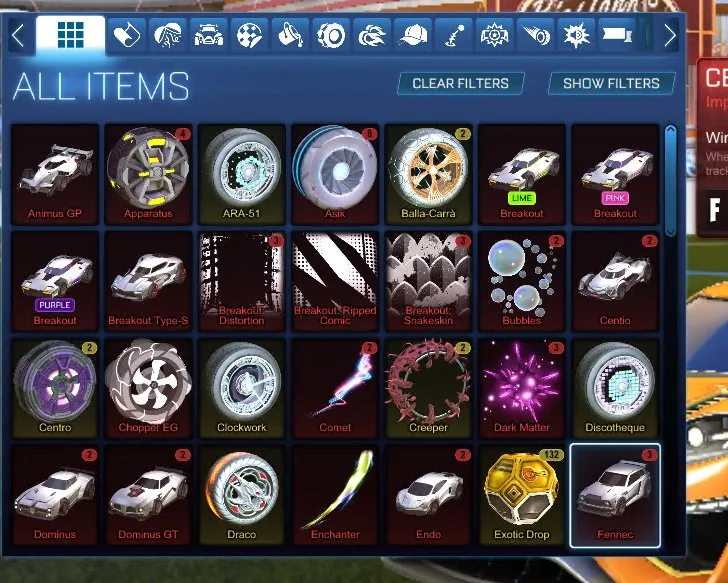 STOCK587 //Fennec, Anodized Pearl, Over 250 Reward Drops, Premium Wheels & Decals