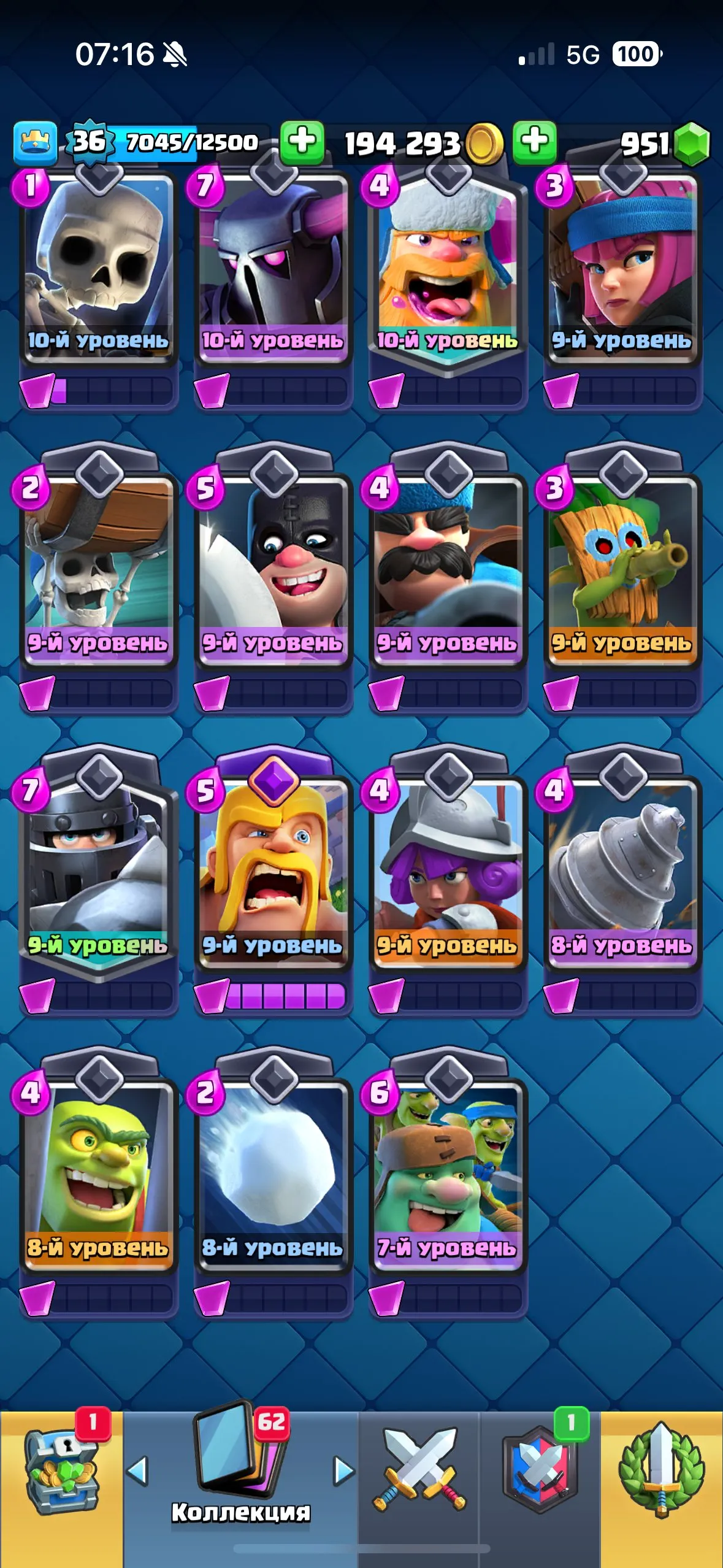 CR625 6500 Trophies Arena 18 King Level 36 18 Legendaries 117 Cards 3 Level 14 3 Evolutions Name Change