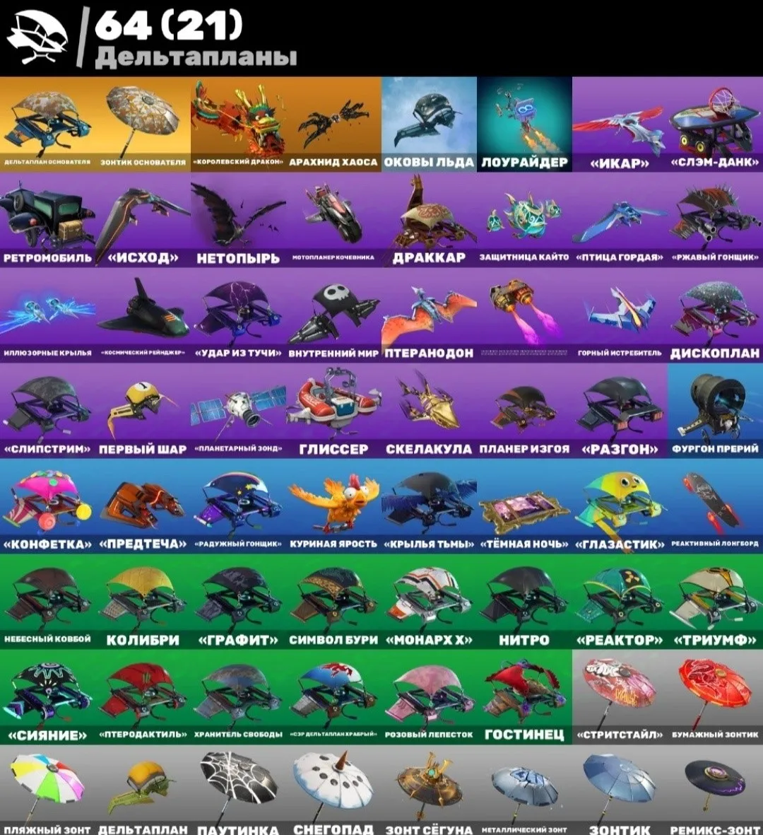 F881 Black Knight, 159 Skins, 88 Rare Skins (G)