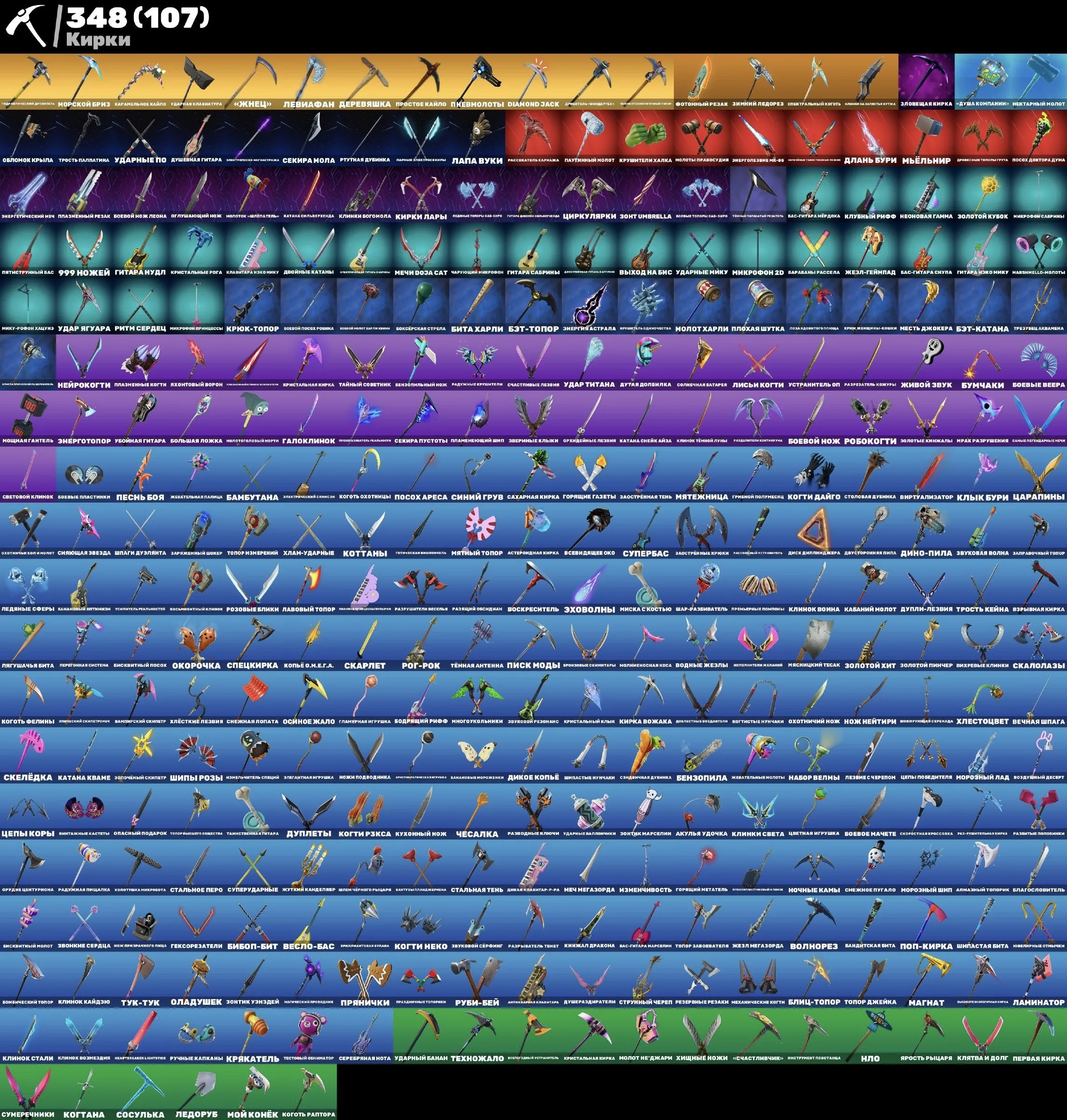 F832 Travis Scott, Astro Jack, Winner, Psych, Old PVE and Rare Cosmetics (377 Skins, OG Save the World)