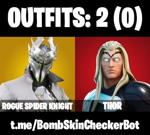 👑2 Skins👑PC/PSN/XBOX👑Rogue Spider Knight👑Thor👑Email Changeable