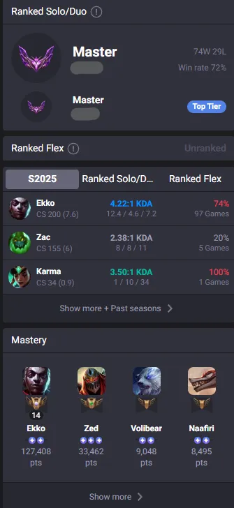 🔥Master 170+LP 72%WR +25/-15LP Gains💎114K BE + Skinshards LOOT🔓Unverified Email✅Recovery Info Included – Lifetime Ownership Guarantee**