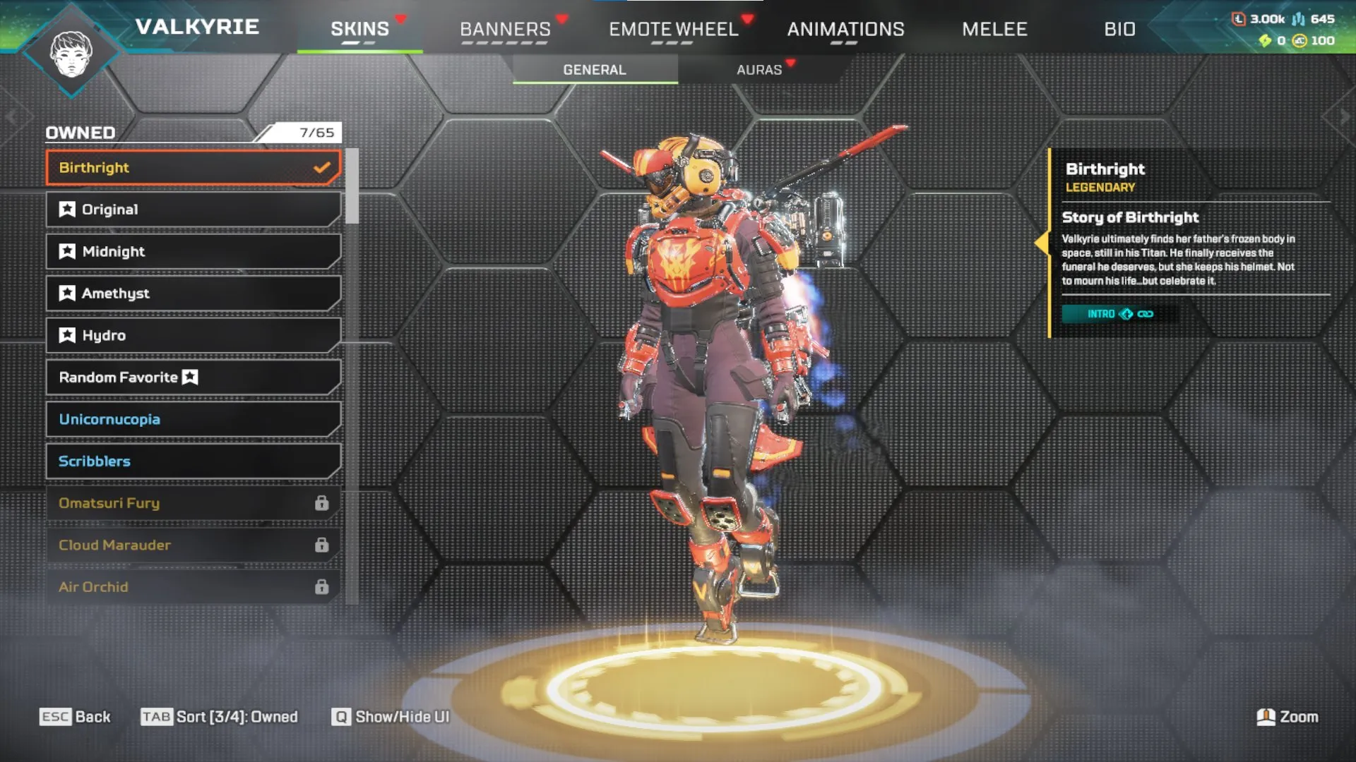 AP644 227 Level, 51 Legendary Items, Skins Like Rule of Law, The Superstar, Speedy Discharge, Pressure Point, Birthright, Hyper Blitz, Golden Guardian, Blood Ritual