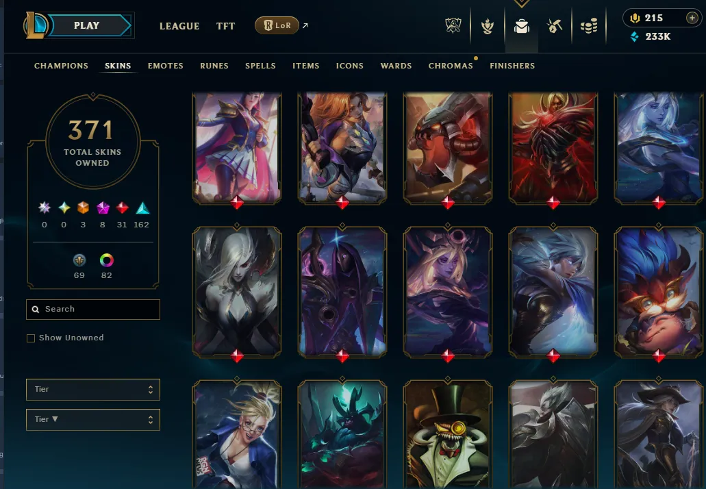 👑(EUW) GOLD III(80% WR, SUPER HIGH ELO) 🚀371 SKIN