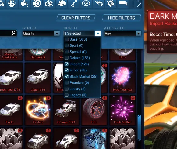 STOCK903 //Dominus Endo 200+ Imports Exotics Breakout Octane ZSR FSL Neo-Thermal Proton Jager 619 Dark Matter (K)