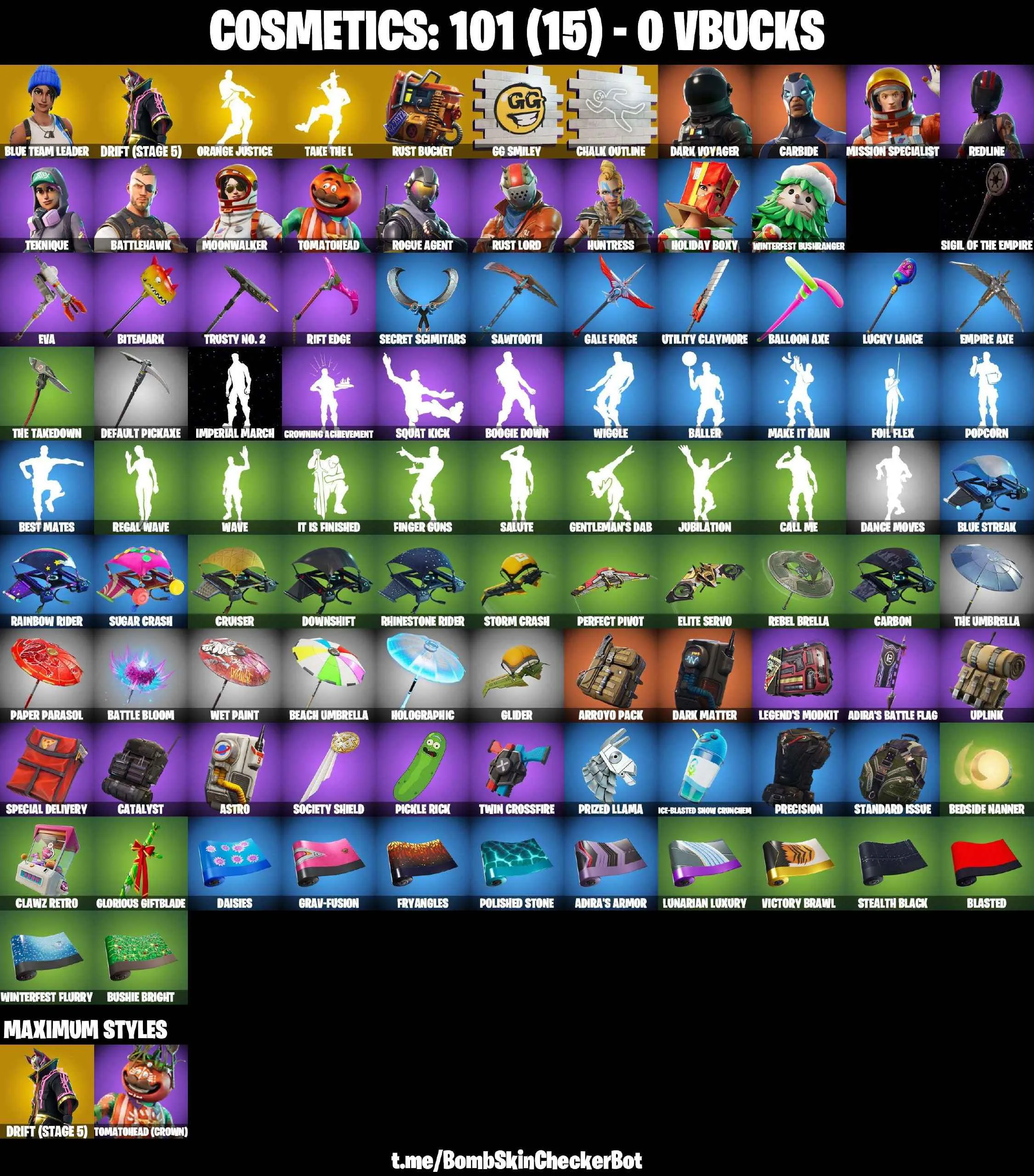 ❤️16 SKINS❤️TAKE THE L❤️ORANGE JUSTICE❤️BLUE TEAM LEADER❤️DRIFT(STAGE 5)❤️TEKNIQUE❤️REDLINE❤️ROGUE AGENT❤️HUNTRESS❤️RUST BUCKET❤️CAN PLAY ON PSN❤️XBOX❤️PC❤️NINTENDO❤️MOBILE❤️0 VBUCKS❤️FULL EMAIL ACCESS❤️