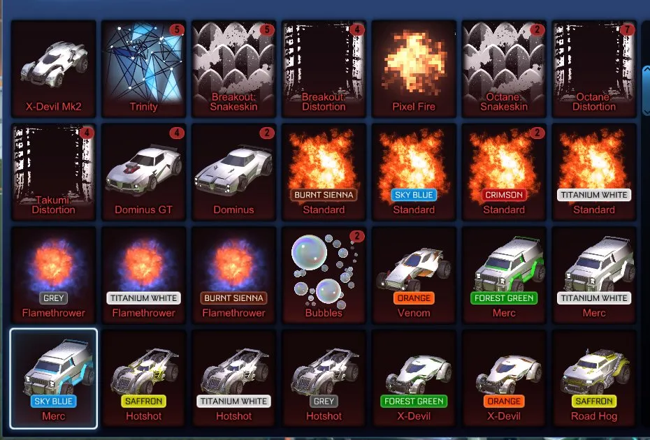 STOCK560 //ACC with Fennec, Titanium White Standard Boost, 30+ Black Markets, Painted Mercs, TW Hotshot (K)