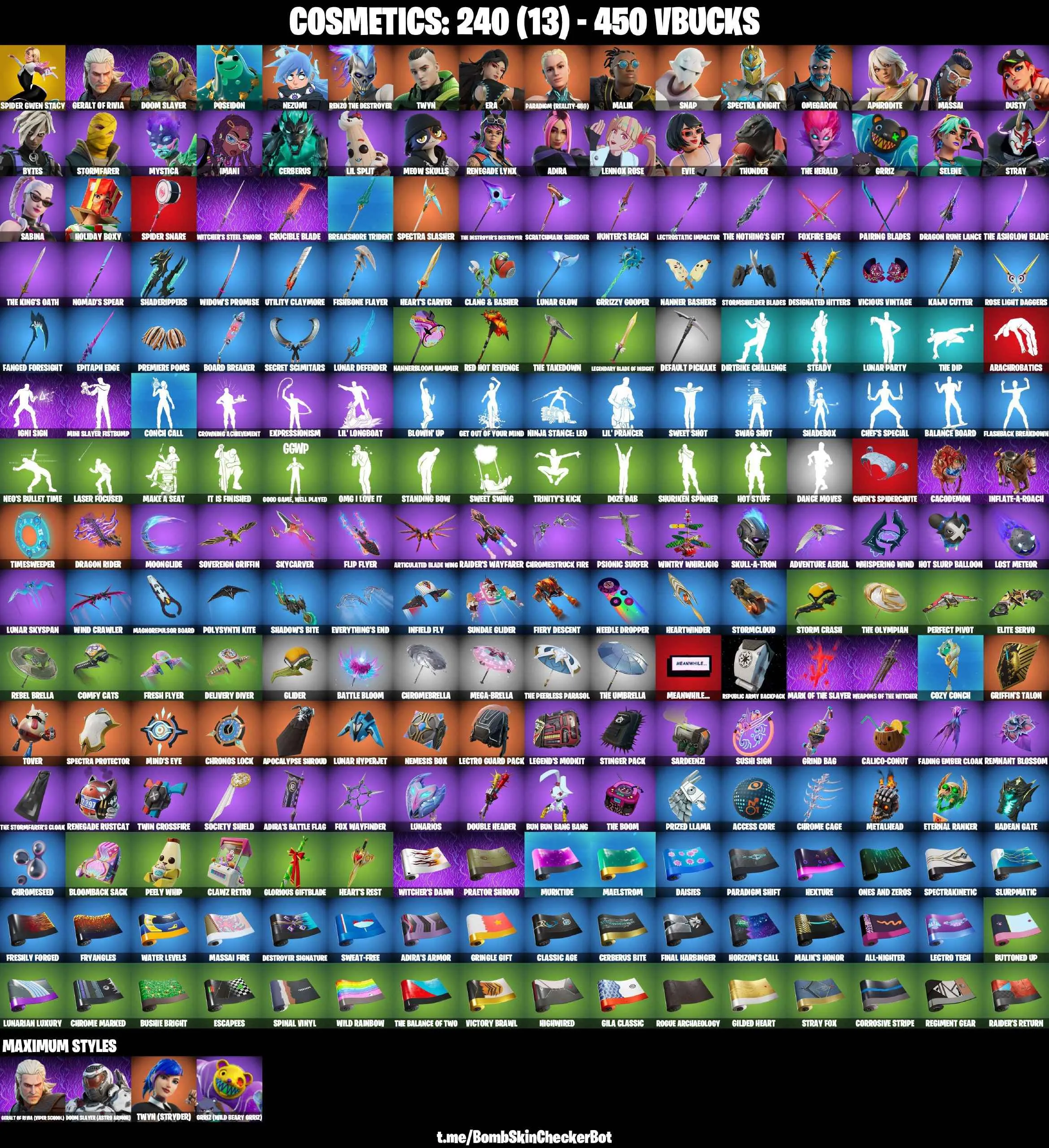 ❤️34 SKINS❤️SPIDER-GWEN STACY❤️EVIE❤️MEOW SKULLS❤️BYTES❤️DUSTY❤️SELENE❤️RENZO THE DESTROYER❤️SNAP❤️MALIK❤️PEELY WHIP❤️CAN PLAY ON PSN❤️XBOX❤️PC❤️NINTENDO❤️MOBILE❤️450 VBUCKS❤️FULL EMAIL ACCESS❤️