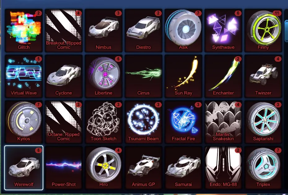 STOCK782 //Fennec, Titanium White Paladin & Breakout, 35+ Cars, 20+ Black Markets, Anodized Pearl, Reaper, NeYoYo (K)