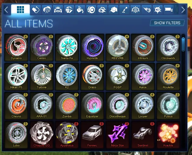 STOCK979 //Fennec Octane Breakout Dominus with 30+ Cars 20+ Boosts Liquid Gold Future Fashion Helix Toppaint Neo-Thermal (K)