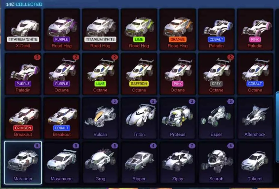 STOCK824 //Fennec, Titanium White Cars, 60+ Painted Bodies, 500+ Black Markets / Exotics (K)