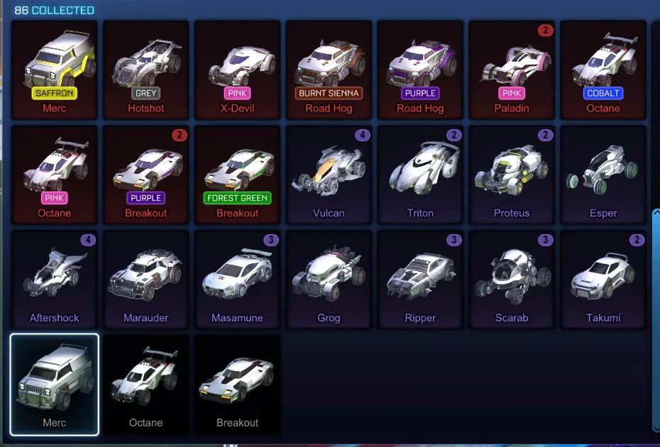 STOCK650 //ACC with Fennec, 40+ Cars, 40+ Black Markets, Painted Venom Merc Octane Breakout Road Hog Paladin (K)