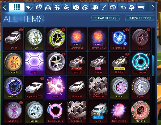 STOCK934 //Fennec + 30+ Cars + 350+ Chests + Aftershock Breakout Cyclones (K)
