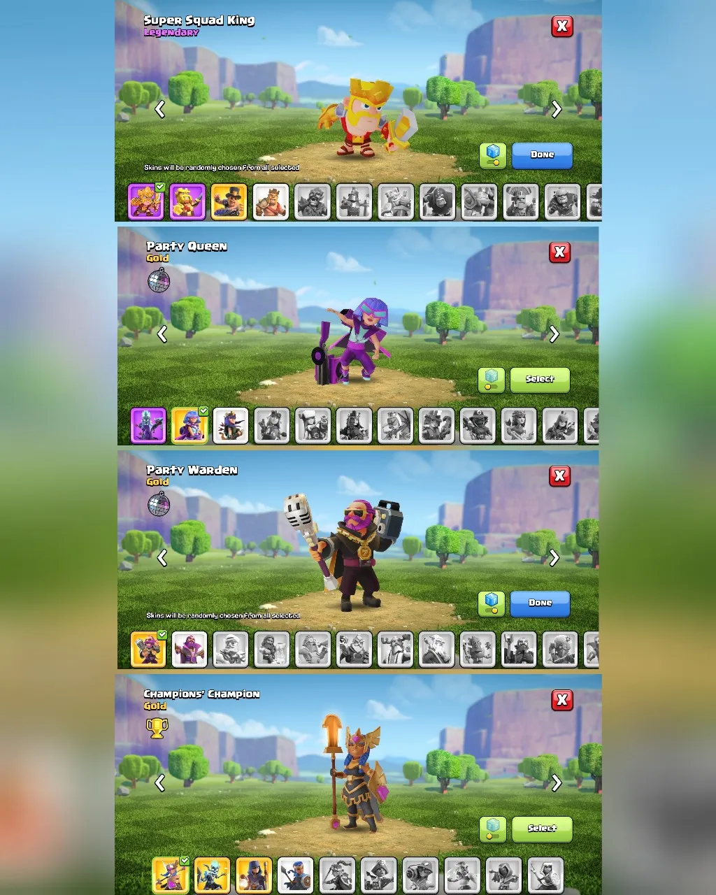 C010 TH14 SCENERY2 PIXEL - XP211 - 374 GEMS - CN 1,500 GEMS - BK66 SKIN3 SUPER SQUAD GG16 SB1 - AQ80 SKIN2