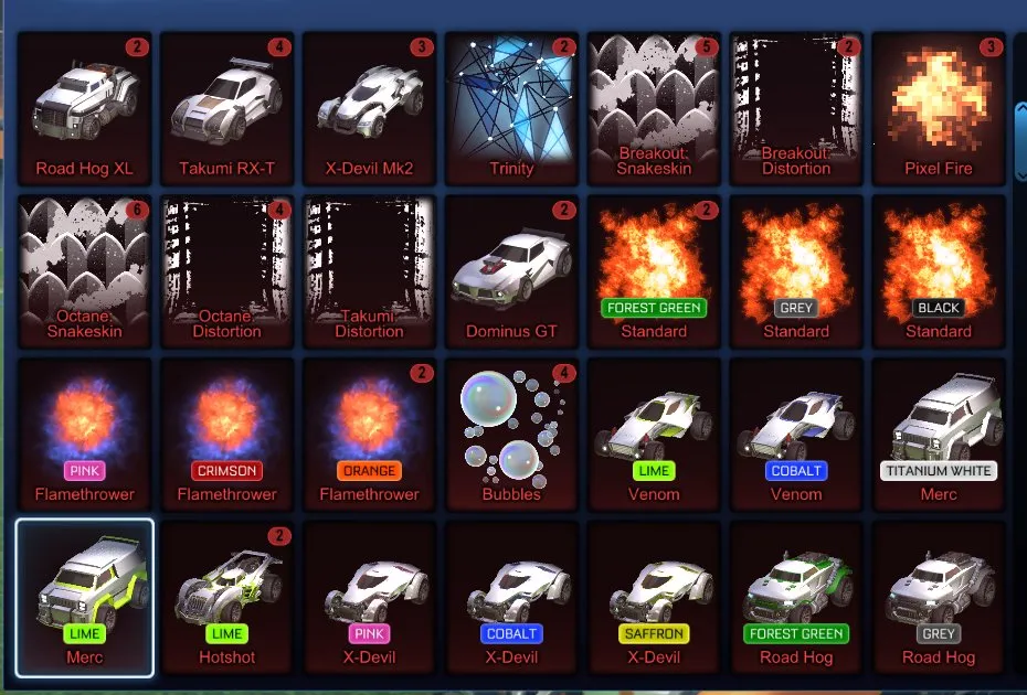 STOCK851 //Imperator DT5, Samurai, Titanium White Merc, 40+ Black Market Decals, Painted Venom & X-Devil, 90+ Cars (K)