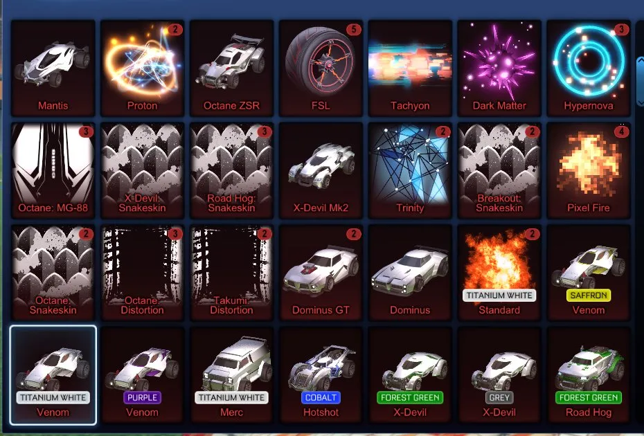 STOCK738 //Dominus Mantis Titanium White Venom 200+ Black Markets Exotics Imports (K)