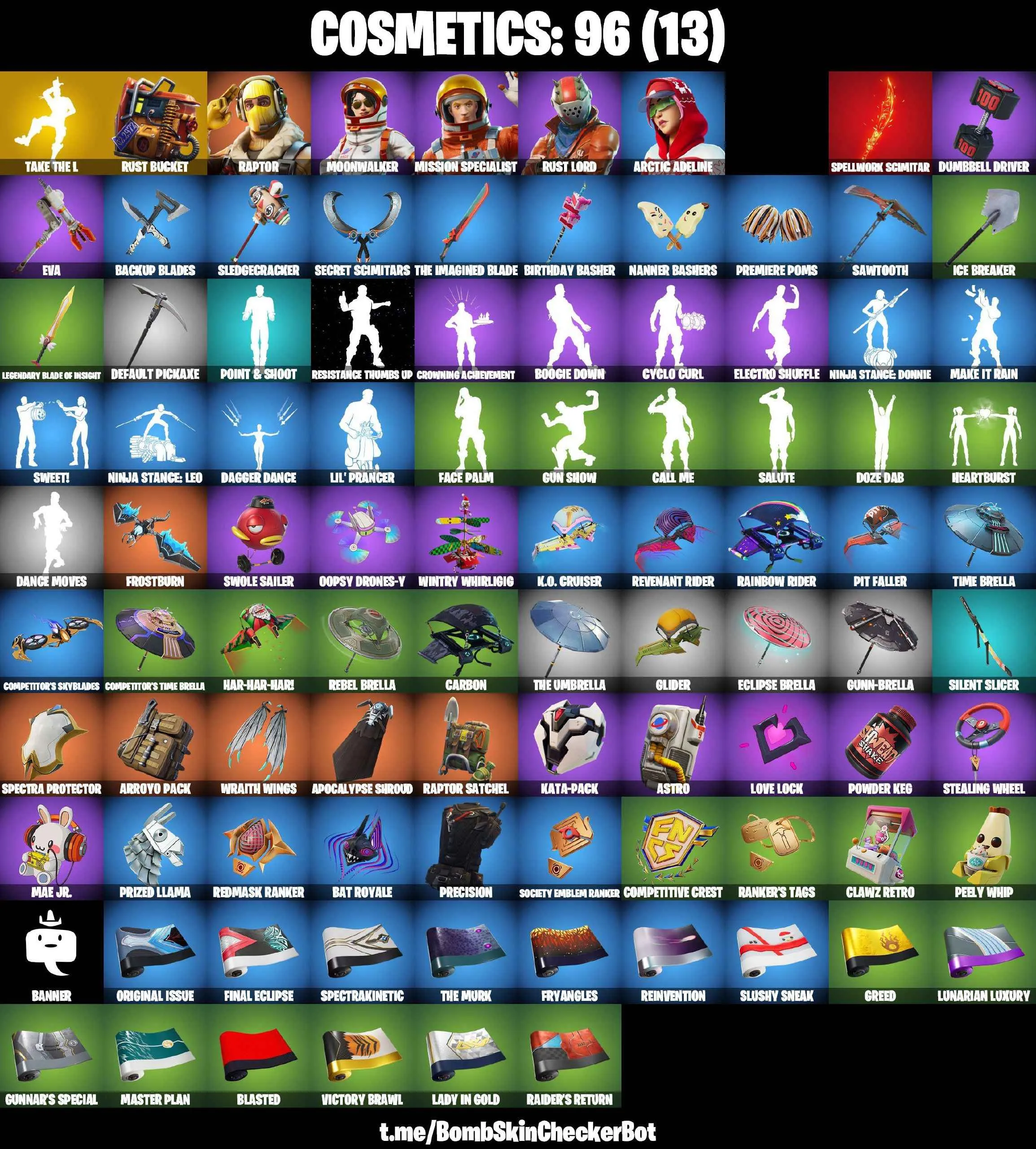 ❤️6 SKINS❤️96 COSMETICS❤️TAKE THE L❤️RAPTOR❤️ARCTIC ADELINE❤️RUST BUCEKT❤️ICE BREAKER❤️CAN PLAY ON PSN❤️XBOX❤️PC❤️NINTENDO❤️MOBILE❤️150 VBUCKS❤️FULL EMAIL ACCESS❤️