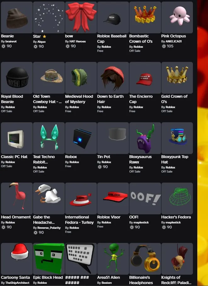 RBL2968 //Gold Crown of O’s + Bombastic Crown of O’s + Many Gamepasses and Accessories (K)