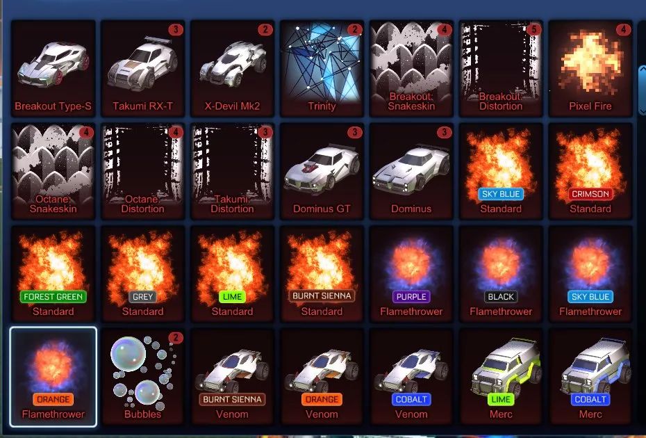 STOCK619 //Mad Rad, Fire God, Dueling Dragons, Electroshock, Fennec, Nimbus, Endo, Werewolf, Centio, Samurai (K)