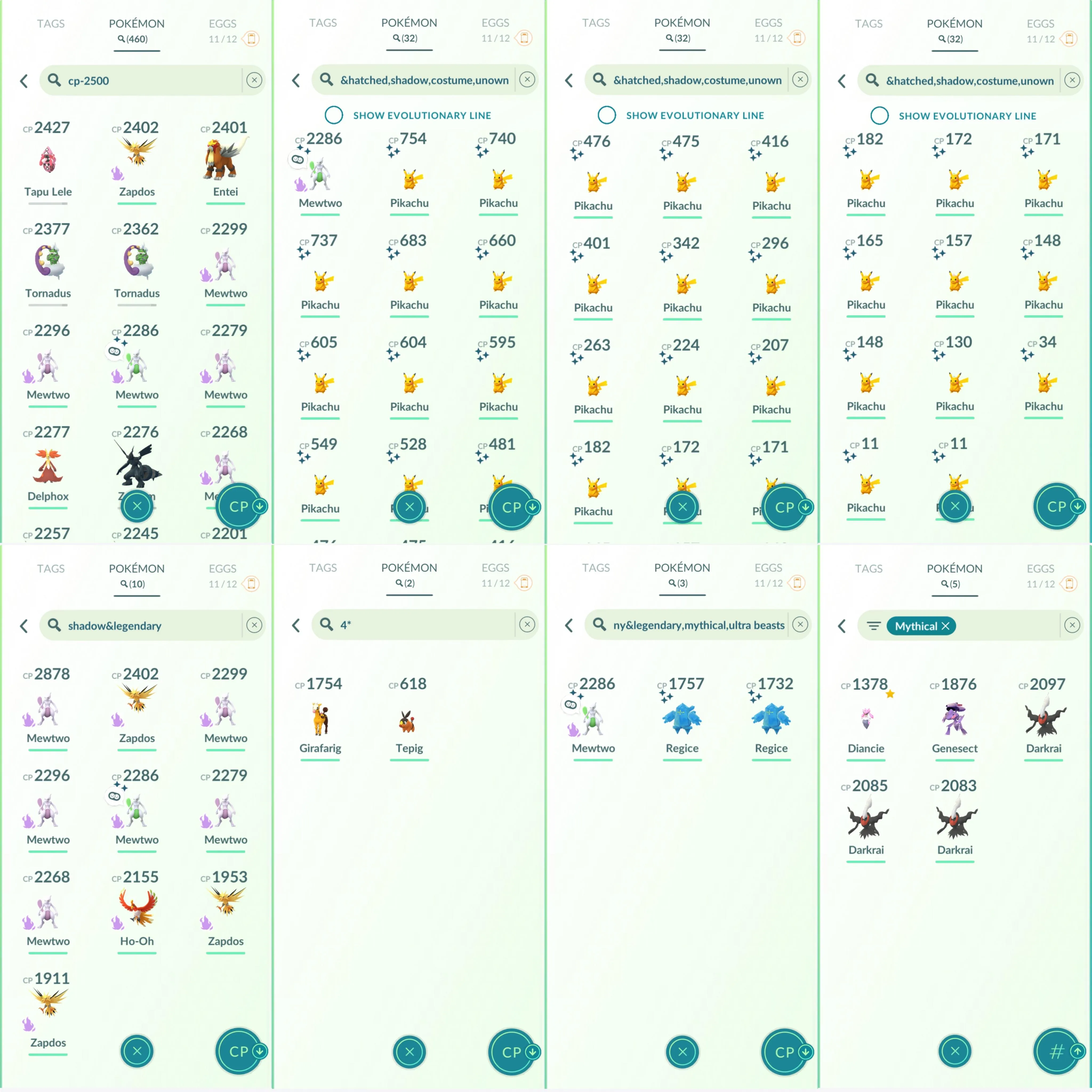 790 mystic lv40 Premium Shiny account: 389 shiny tradeable with rare shiny pokemon. Diancie ready to mega evolve. Shiny: shadow