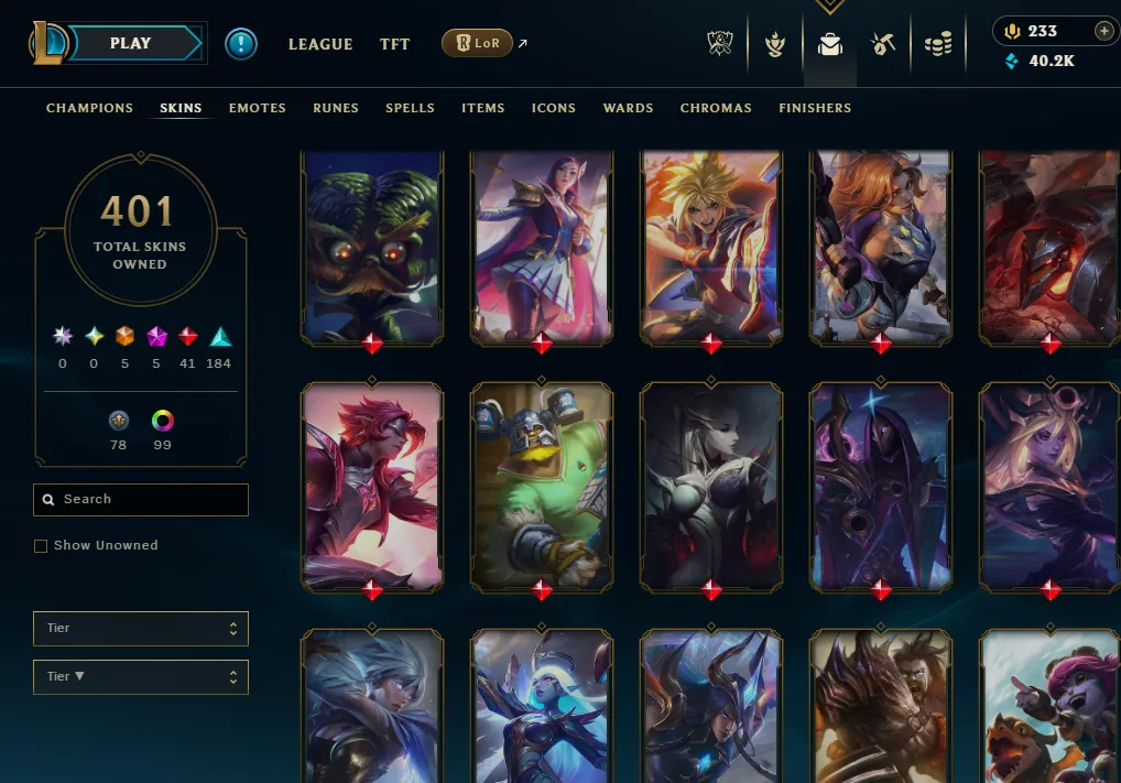 👑(EUW) UNRANKED ( HIGH ELO ) 🚀401 SKIN