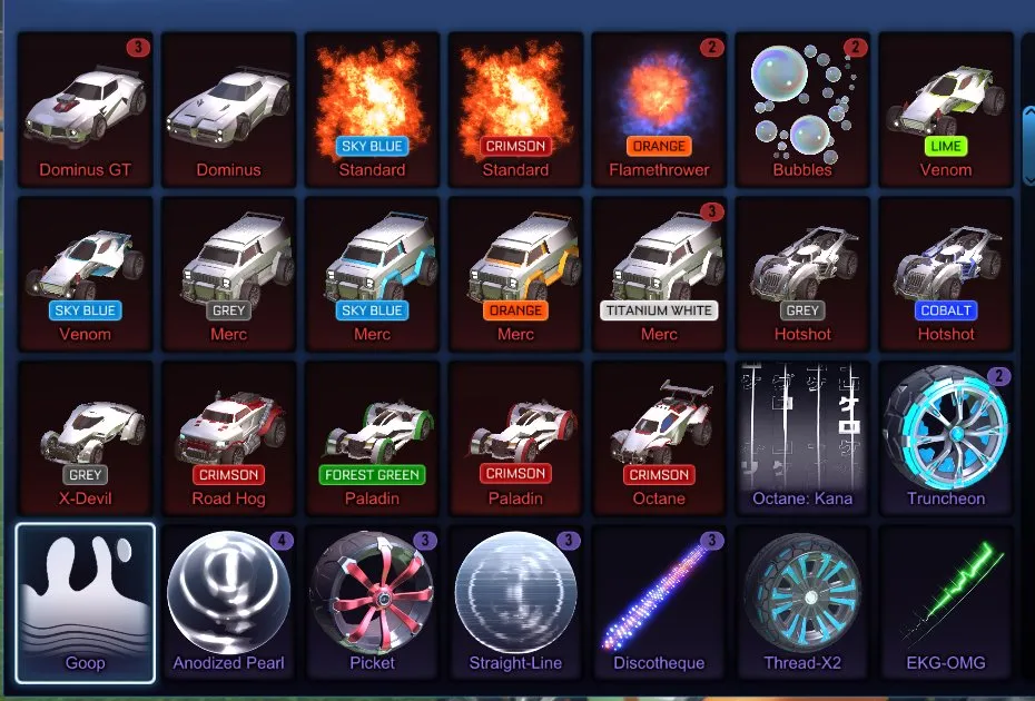 STOCK753 //Fennec, Dominus GT, 40+ Cars, 35+ Black Markets, Titanium White Merc, Painted Venom, Juiced, Fire God (K)