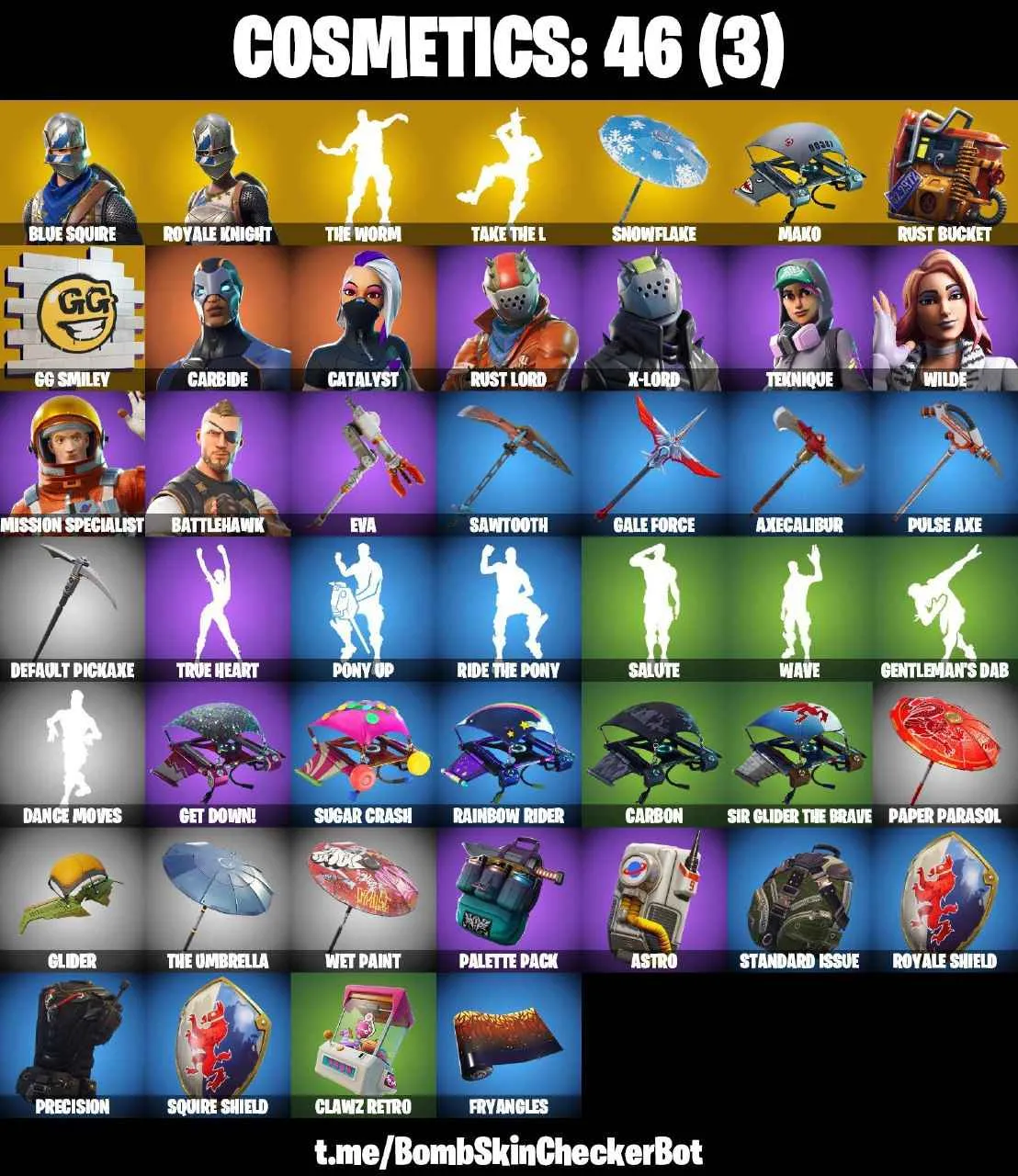 ❤️10 SKINS❤️46 COSMETICS❤️TAKE THE L❤️MAKO❤️ROYALE KNIGHT❤️BLUE SQUIRE❤️THE WORM❤️SNOWFLAKE❤️RUST BUCKET❤️CAN PLAY ON PSN❤️XBOX❤️PC❤️NINTENDO❤️MOBILE❤️0 VBUCKS❤️FULL EMAIL ACCESS❤️