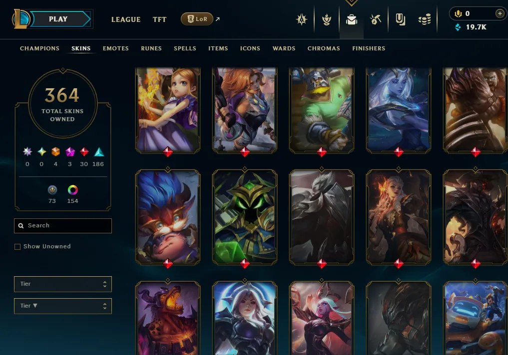 👑(EUW) EMERALD II (LAST SEASON) 🚀364 SKIN
