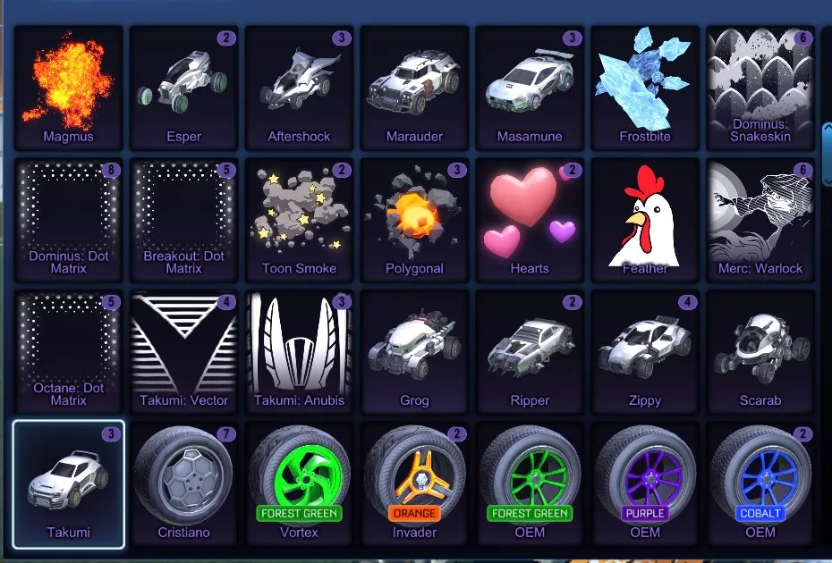 STOCK674 //Fennec, Titanium White Venom Set, 35+ Cars, 35+ Black Markets, Painted Mercs, Huge Import (K)