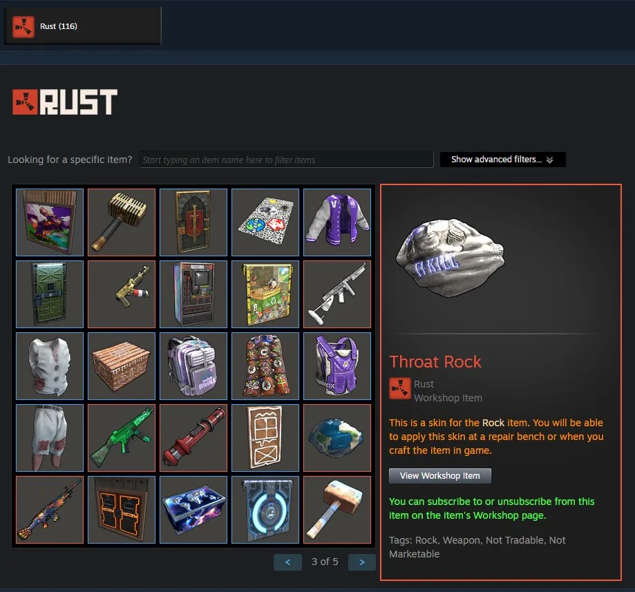 ✧・゚:*✧ 15% OFF ✧・゚:*✧ Sale of the Season Rust - 116 Skins, Native Mail, Steam Level 1(#E39640903f) ✧・゚:*✧