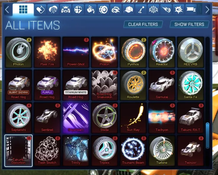 STOCK705 //Fennec, Dominus, Heatwave, Slipstream, Juiced, 100+ Exotic Drops, Many Painted Bodies and Wheels (K)