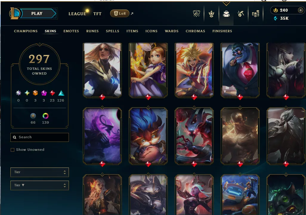 👑(EUW) GOLD II(80% WR, SUPER HIGH ELO) 🚀297 SKIN